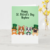 Green Clover Animal Friends Card カード (黄色い花)
