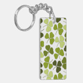 Green Clover in a Variety of Shades キーホルダー (正面左)