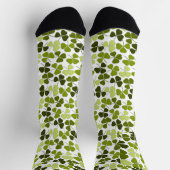 Green Clover in a Variety of Shades ソックス (上部)