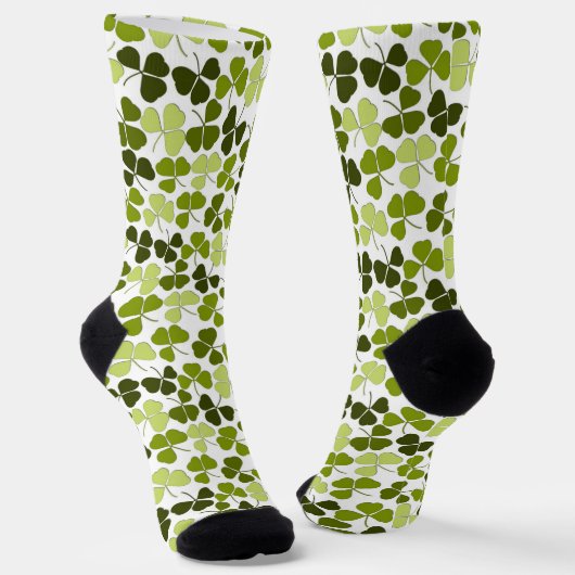 Green Clover in a Variety of Shades ソックス (傾斜あり)