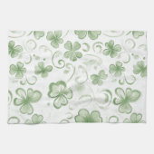  Green Clover Pattern • St. Patrick’s Day  キッチンタオル (横)