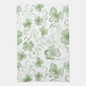 Green Clover Pattern • St. Patrick’s Day  キッチンタオル (縦)