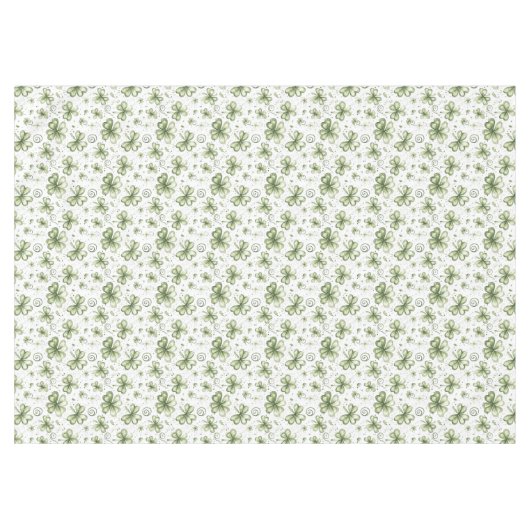  Green Clover Pattern • St. Patrick’s Day  テーブルクロス (正面(横))