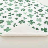 Green clover St Patrick's Day  シェルパブランケット (3/4)