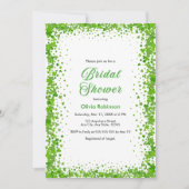 Green Clover St Patrick's Day Irish Bridal Shower  招待状 (正面)