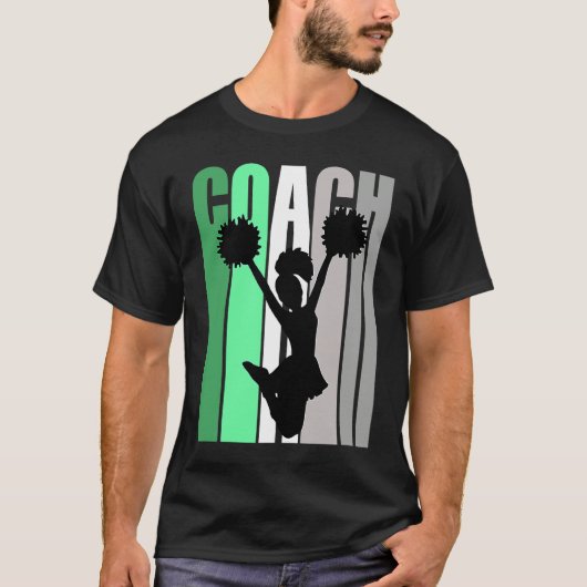 Green Coach Of Cheerleading Cheerleader Coach Teac Tシャツ (正面)