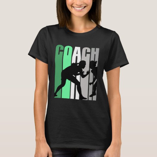 Green Coach Of Wrestling Instructor Wrestling Pret Tシャツ (正面)