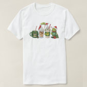 Green Coffee Drink, Funny Holiday Caffeine Design Tシャツ (デザイン正面)