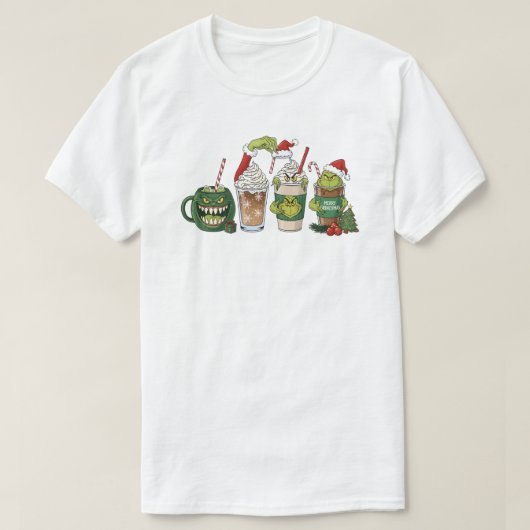 Green Coffee Drink, Funny Holiday Caffeine Design Tシャツ (デザイン正面)