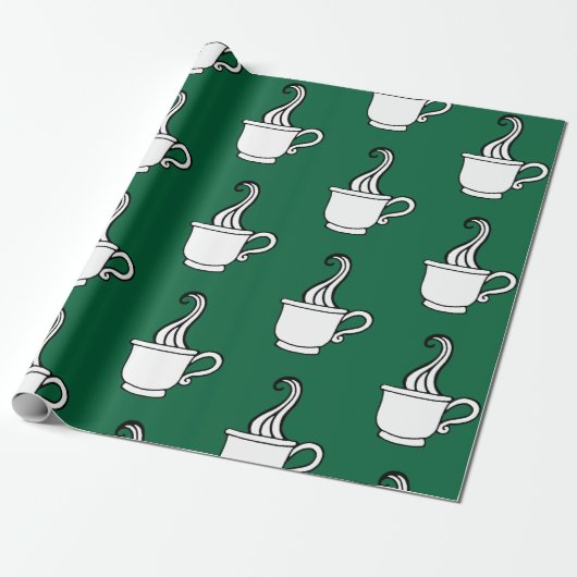 Green Coffee Wrapping Paper  ラッピングペーパー (アンロールド)