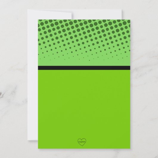 Green comic birthday 招待状 (裏面)