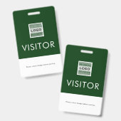 Green Company Logoビジターバッジ返却要求 バッジ (正面＆裏面)