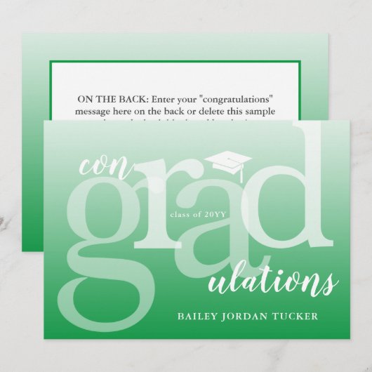 Green ConGRADrations卒業祝い (正面/裏面)