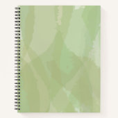 Green, cool, trendy watercolor abstract pattern ノートブック (正面)