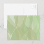 Green, cool, trendy watercolor abstract pattern ポストカード (正面/裏面)