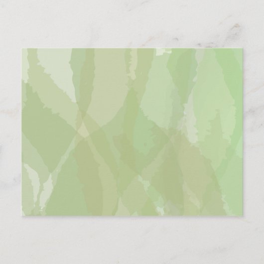Green, cool, trendy watercolor abstract pattern ポストカード (正面)