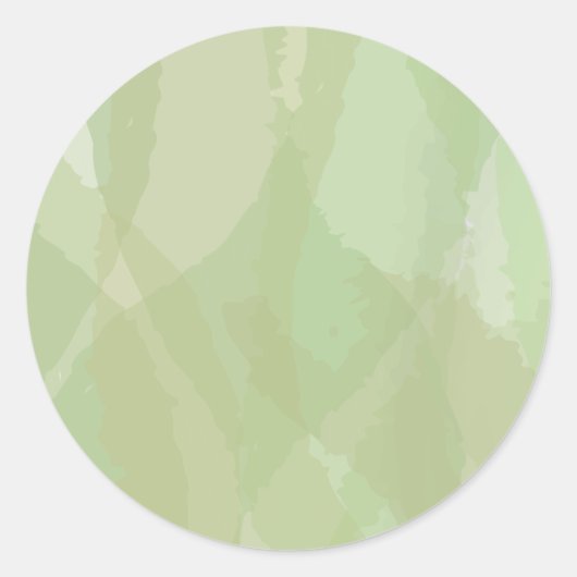 Green, cool, trendy watercolor abstract pattern ラウンドシール (正面)