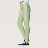 Green, cool, trendy watercolor abstract pattern レギンス (左)