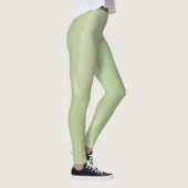 Green, cool, trendy watercolor abstract pattern レギンス (右)