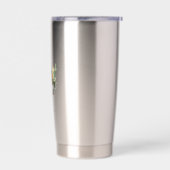 Green Copper Feathers Mask 保温保冷タンブラー (左面)