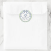 Green Coquette Bow Horse Baby Shower Envelope Seal ラウンドシール (バッグ)