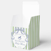 Green Coquette Bow Rocking Horse Baby Shower フェイバーボックス (オープン)