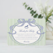 Green Coquette Bow Rocking Horse Books for Baby エンクロージャーカード (スタンド正面)