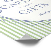 Green Coquette Bow Rocking Horse Cards & Gifts ポスター (角)