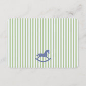 Green Coquette Bow Rocking Horse Diaper Raffle エンクロージャーカード (裏面)