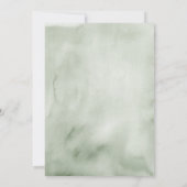 Green Coquette Rustic Winter Forest Baby Shower 招待状 (裏面)