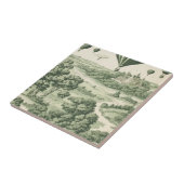 Green Countryside Hot Air Balloon Toile (11) タイル (側面)