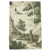 Green Countryside Hot Air Balloon Toile (2) ミディアムペーパーバッグ (正面)