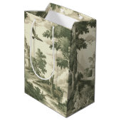 Green Countryside Hot Air Balloon Toile (2) ミディアムペーパーバッグ (裏面アングル)