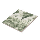 Green Countryside Hot Air Balloon Toile (3) タイル (側面)