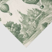 Green Countryside Hot Air Balloon Toile (4) 薄葉紙 (詳細)