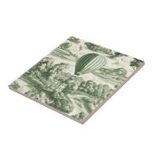 Green Countryside Hot Air Balloon Toile (5) タイル (側面)
