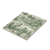 Green Countryside Hot Air Balloon Toile (6) タイル (側面)