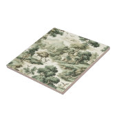 Green Countryside Hot Air Balloon Toile (8) タイル (側面)