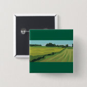 Green Countryside Landscape 缶バッジ (正面&裏面)