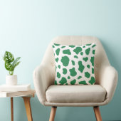 Green Cow Print Decorative Pillow クッション (椅子)