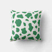 Green Cow Print Decorative Pillow クッション (裏面)