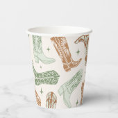 Green Cowboy Boot Paper Cups 紙コップ (裏面)