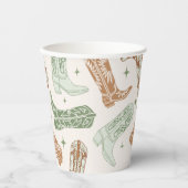 Green Cowboy Boot Paper Cups 紙コップ (正面)