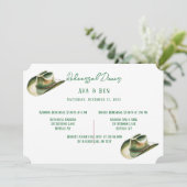 Green Cowboy Hat in Snow Rehearsal Dinner  招待状 (スタンド正面)