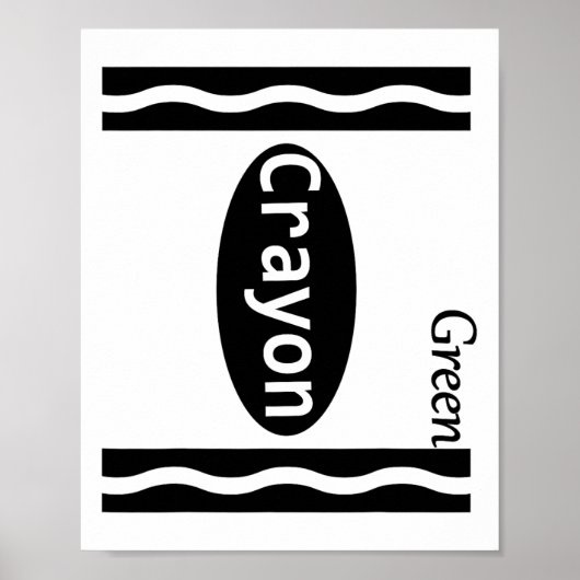 Green-crayon Halloween-costumes Kids Boys Girls Wo ポスター (正面)