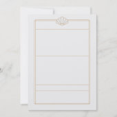 Green & cream Art Deco Style Wedding Invitation 招待状 (正面)