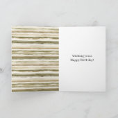 Green Cream Gold Stripes カード (内部)