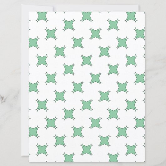Green Cross star on White Scrapbook Paper (正面)