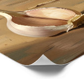 Green Cucumbers, Dill Sprigs and Garlic Cloves Art ポスター (角)