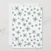 Green Curved Frame Snowflake Photo シーズンカード (裏面)